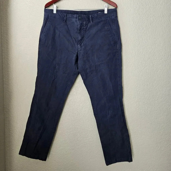 Bonobos Chino Dress Pant Men Pants 35 Blue Navy Straight Leg - Picture 2 of 5